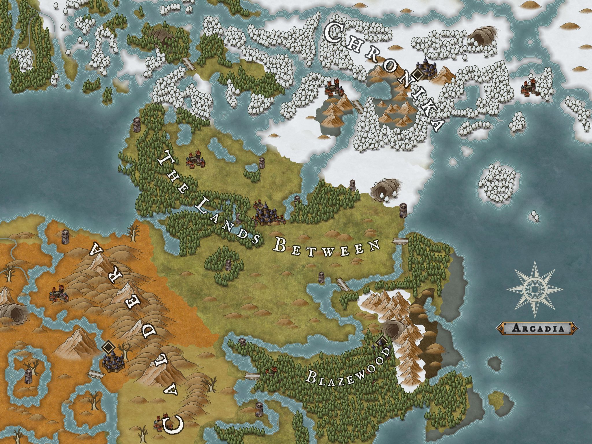 Arcadia DnD map